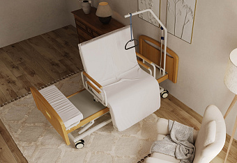 Кровать с ПОВОРОТНЫМ КРЕСЛОМ, для лежачих больных